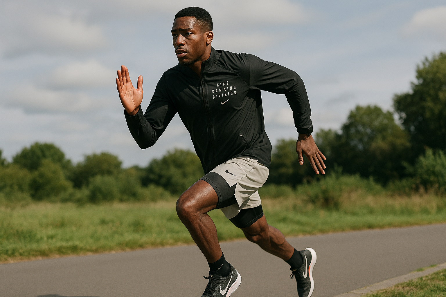 une personne fesant un footing en nike running division